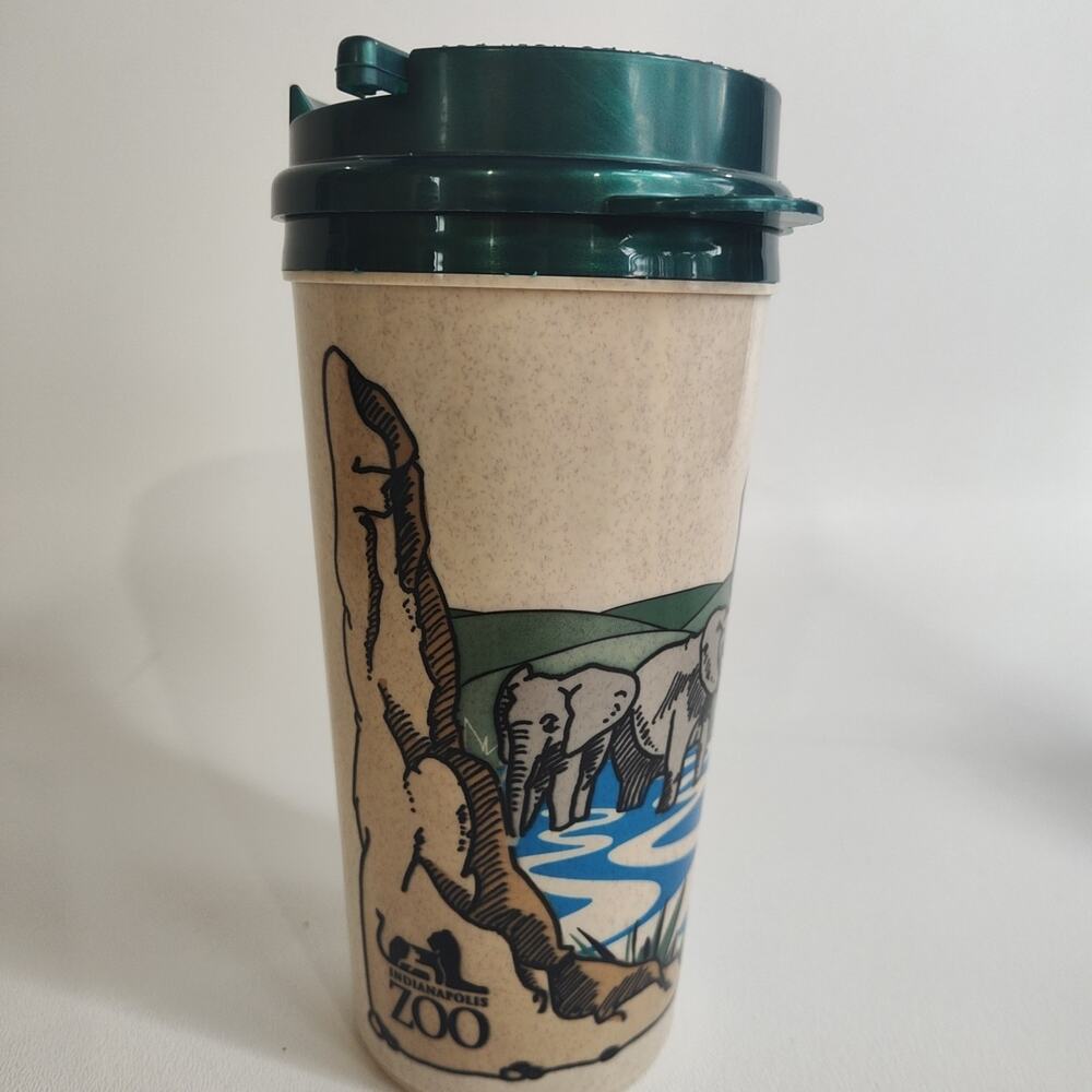 Indianapolis Zoo Souvenir Cup Lid Elephants Indianapolis Zoological Society Indy